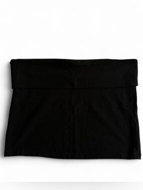 American Eagle Outfitters Black Fold-Over Tube Top